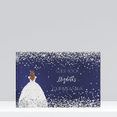 Livre D'or Quinceanera bleu marine robe parties scintillant