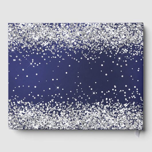 Livre D'or Quinceanera bleu marine robe parties scintillant (Verso)