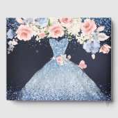 Livre D'or Quinceanera Blush Princesse Parties scintillant Go (Verso)