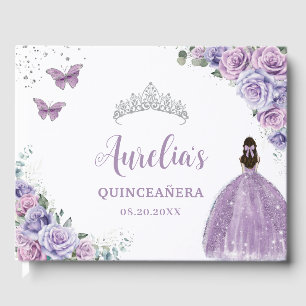 Livre D'or QUINCEAÑERA Lavande Lilac Purple Floral Princesse