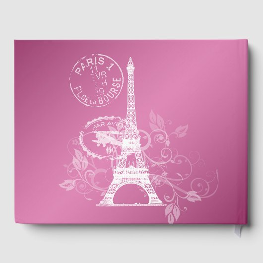 Livre d'or Quinceanera Party Paris Pink (Verso)