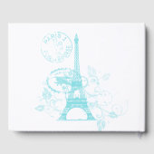 Livre d'or Quinceanera Party Paris Turquoise (Verso)