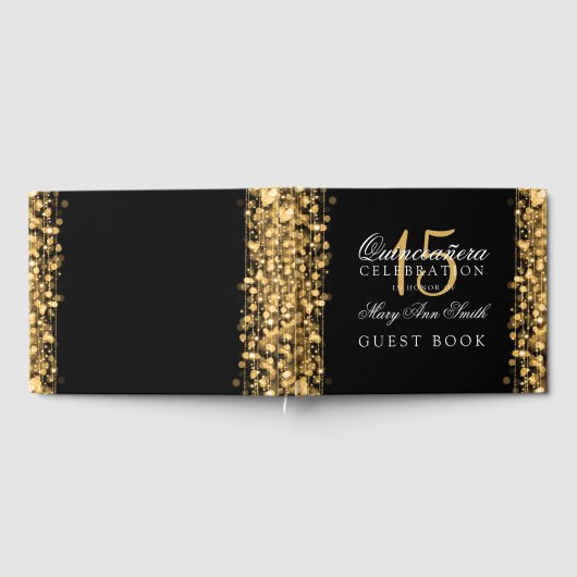 Livre d'or Quinceanera Party Sparkles Gold (Complet)