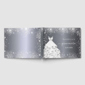 Livre D'or Quinceanera robe blanche argent parties scintillan (Complet)