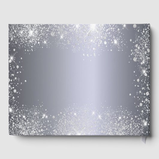 Livre D'or Quinceanera robe blanche argent parties scintillan (Verso)