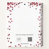 Livre d'or Quinceanera robe rouge noire (Dos)