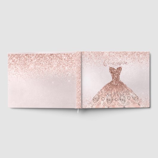 Livre D'or Quinceañera, Sparkle Gown, Or Rose (Complet)