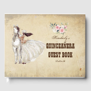 Livre D'or Quinceanera Western Country Guest Book