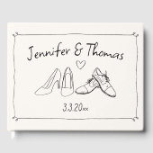 Livre D'or Quirky Eclectique Main Tirée Chaussures Mariage Do (Recto)
