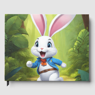 Livre D'or Rabbit Logo Black Guest Book