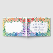 Livre D'or Rainbow Flowers Mrs & Mrs Mariage Guestbook (Complet)