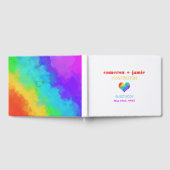 Livre D'or Rainbow Paint Heart Gay Lesbian Mariage (Complet)