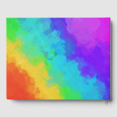 Livre D'or Rainbow Paint Heart Gay Lesbian Mariage (Verso)