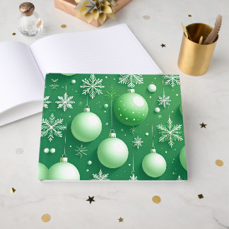Livre D'or Rameaux verts et flocons de neige