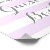 Livre d'or rayé violet Confettis argentés (Coin)