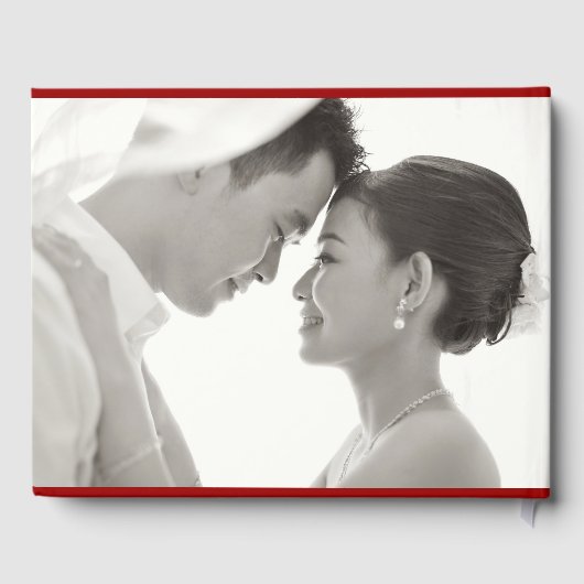 Livre D'or Rectangle double bonheur Mariage chinois classique (Verso)