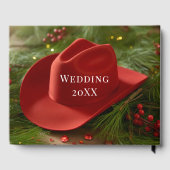Livre D'or Red Christmas Cowboy Hat Wedding (Verso)