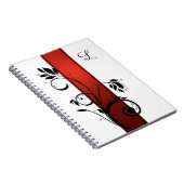 Livre d'or Red Gradient Black Floral Swirls (Côté Droit)