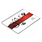 Livre d'or Red Gradient Black Floral Swirls (Côté gauche)