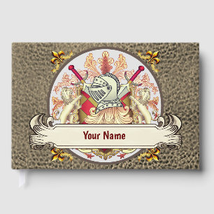 Livre D'or Red Knight Family Crest Nom