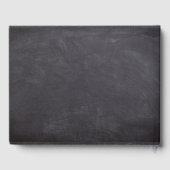 Livre D'or Red Poppy Floral Mariage Rustic Chalkboard (Verso)