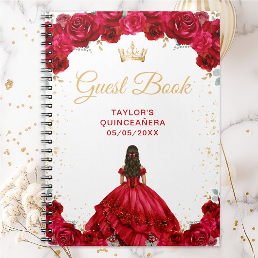 Livre d'or Red Princess Quinceañera