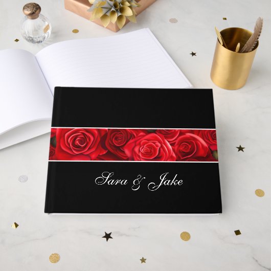 Livre d'or Red Roses (Recto ouvert)