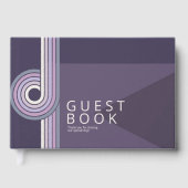 Livre D'or Refined Lines Geometric Wedding Violet ID983 (Recto)