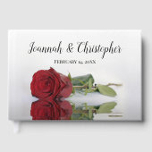 Livre D'or Reflet long Stemmed Red Rose Mariage romantique (Recto)