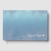 Livre D'or Réflexions aquarelle Mariage Dusty Blue ID774 (Recto)