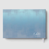 Livre D'or Réflexions aquarelle Mariage Dusty Blue ID774 (Verso)