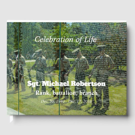 Livre D'or Réflexions sur le Vietnam Veterans Memorial (Recto)