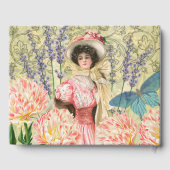 Livre D'or Regency de femme victorienne rose (Verso)