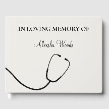 Registre de condoléances minimaliste pour infirmiè