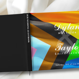 Livre D'or Registre de mariage gay avec drapeau de fierté et