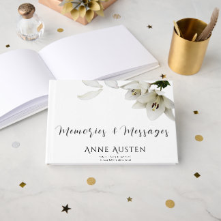 Livre D'or Registre des invités de funérailles - Modifiable