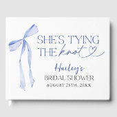 Livre D'or Repas de douche de mariée au nœud bleu (Recto)