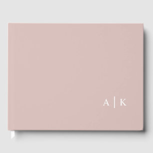 Livre D'or Réservé minimum monogramme rose mariage
