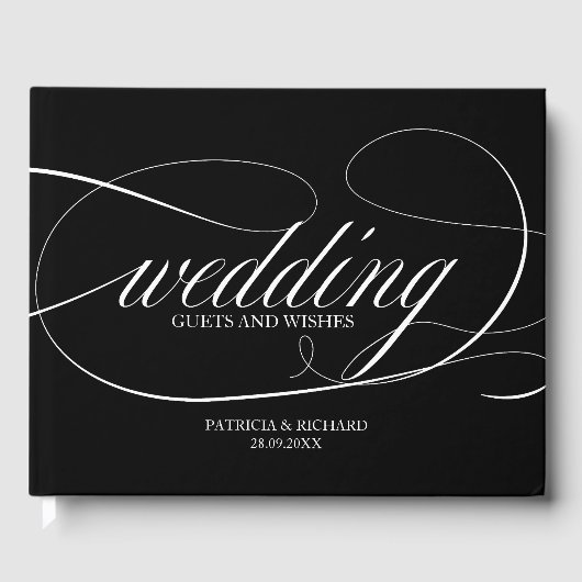 Livre D'or Réserver mariage Fancy Black And White (Recto)