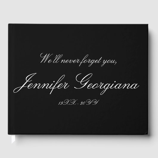 Livre d'or Respectable, Elegant Memories (Recto)