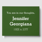 Livre d'or Respectable & Simple Memorial (Recto)