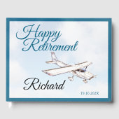 Livre D'or Retirement Party Guest book with Airplane Design 3 (Recto)