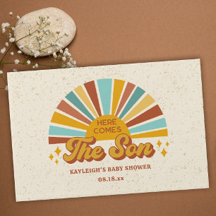 Livre D'or Retro Boho voici le Baby shower du fils