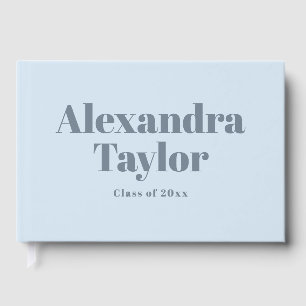 Livre D'or Rétro Douce Bleu Joli Esthétique Personnalisé Dipl