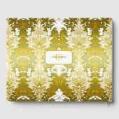 Livre D'or Retro Gold Green Mariage damassé (Verso)
