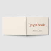 Livre d'or rétro groovy en terre cuite pour invité (Complet)