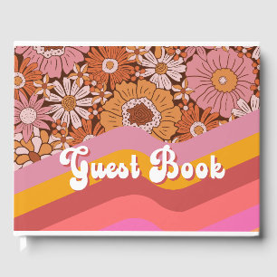 Livre D'or Rétro Groovy Floral MOD des années 70 