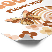 Livre d'or rétro hippie Groovy Guest Book (Coin)