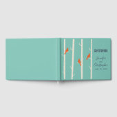 Livre D'or Rétro Orange Birds on Birch Trees (Complet)
