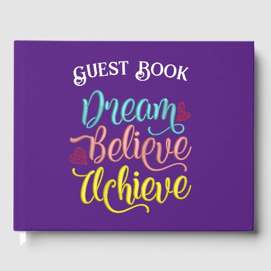 Livre D'or Rêver Croire Atteindre un Devis Inspirationnel (Recto)